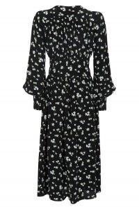 GHOST JOSS DRESS Mono Floral ~ black and white flower print dresses