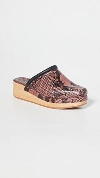 Rachel Comey Auder Clogs / pink snake print clog