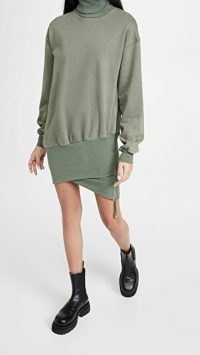 Retrofete Desreen Sweatshirt Dress / casual green dresses / comfy fashion