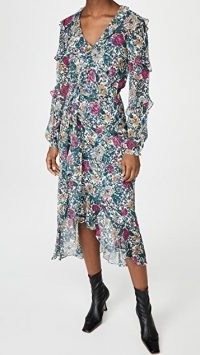 Veronica Beard Anoki Dress / floral ruffle trim dresses