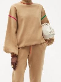 ROKSANDA Azalea high-neck embroidered sweater / relaxed shape with balloon sleeves