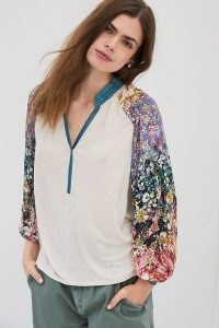 Tiny Eleanor Blouse / long floral sleeve blouses / women’s summer tops