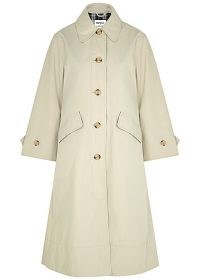 BARBOUR BY ALEXACHUNG Julie cream gabardine trench coat ~ loose fit mac