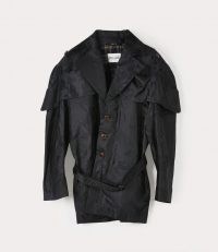 Vivienne Westwood DUMBO JACKET BLACK/NAVY | oversized silk jackets | edgy designer fashion | contemporary