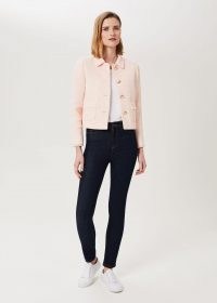 HOBBS FELICITY TWEED JACKET PALE PINK ~ chic classic style jackets