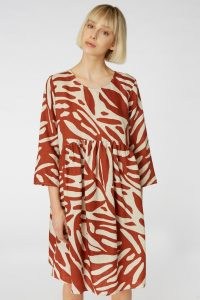 gorman FLOATING POINTS LINEN DRESS – printed smock dresses