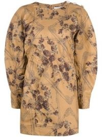 GANNI floral jacquard dress