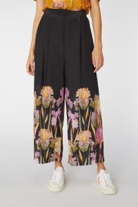 gorman IRIS BLACK PANT / floral trousers / wide leg pants