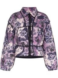 Isabel Marant Étoile Haines Floral Print Quilted Jacket ~ purple padded jackets