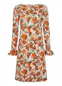 goat LUCY POPPY TUNIC DRESS / floral flared sleeve dresses