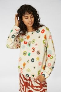 gorman MEDALLION LUREX SWEATER – printed tops