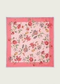 L.K. BENNETT PHELIA PINK SILK SCARF ~ floral scarves