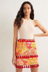 Verb Electra Eyelet Mini Skirt / tasseled floral skirts