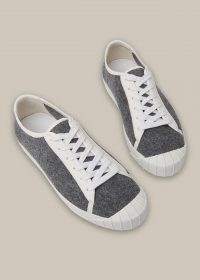 WHISTLES ABBOT WOOL PLIMSOLL ~ women’s dark grey plimsolls