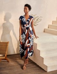 BODEN Eleanor Jersey Midi Dress / tropical print dresses