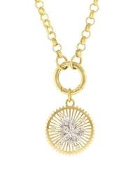 Foundrae 18kt yellow gold diamond medium Mille Fleur pendant / luxe floral pendants