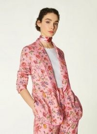 L.K. BENNETT GABBY PINK JACKET / floral single breasted jackets