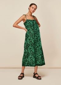 WHISTLES TIGER ANIMAL BEACH JUMPSUIT / wide crop leg jumpsuits for summer / effortless style fashion for the beach and pool