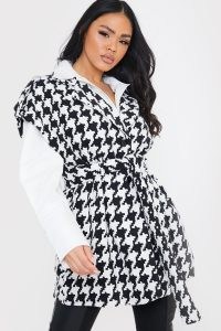 Celebrity inspired jackets ~ LORNA LUXE ‘L’AVENUE’ HOUNDSTOOTH SLEEVELESS JACKET