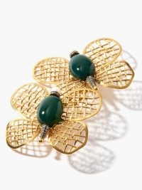 BEGUM KHAN Magic Butterfly 24kt gold-plated clip earrings ~ butterflies ~ insect jewellery