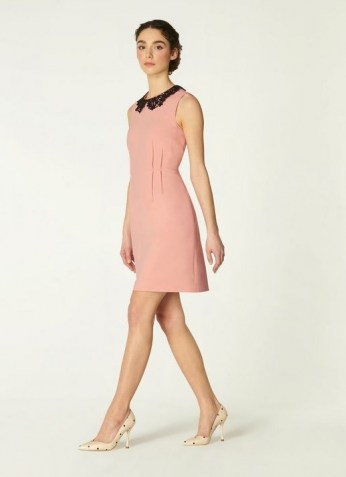 L.K. BENNETT MAISIE PALE ROSE DRESS ~ pink sleeveless occasion dresses