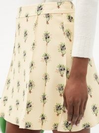 CHLOÉ Bouquet-print crepe mini skirt / floral skirts