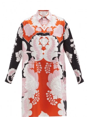 VALENTINO Arazzo-print cotton-poplin shirt dress | bold retro prints