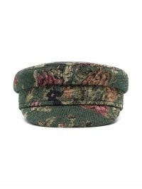 Ruslan Baginskiy Blossom baker boy hat / green floral peaked cap