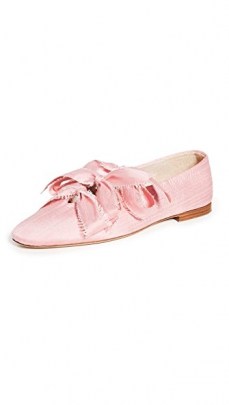 Sleeper Mille Flats Rose Pink ~ triple bow flat shoes