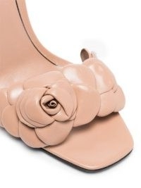 Valentino Garavani Atelier 03 Rose Edition 100mm leather sandals / pink floral barely there heels