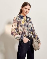 JIGSAW VINTAGE FLORAL CRINKLE TOP