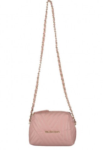 VALENTINO SIGNORIA SMALL QUILT CROSSBODY BAG ~ rose pink quilted cross body bags