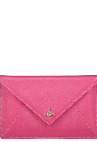 VIVIENNE WESTWOOD VICTORIA ENVELOPE POUCH ~ pink clutch bags