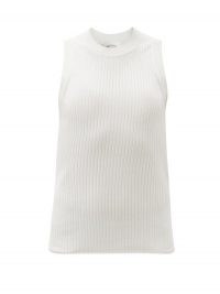 SPORTMAX Zefir tank top ~ women’s white round neck vest tops ~ summer wardrobe essential