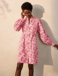 BODEN Antonia Cotton Shirt Dress / tropical palm print summer dresses