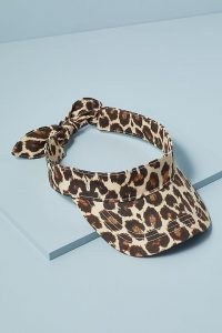 Loeffler Randall Leopard-Print Visor / brown animal print visors