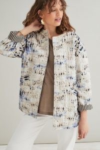 Second Female Santo Jacket ~ collarless open front organic cotton jackets