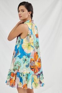 Maeve Zola Shirt Dress / bold floral prints / sleeveless summer dresses