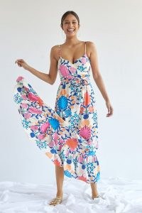 Plenty by Tracy Reese Poppies Maxi Dress / strappy empire tie waist floral dresses