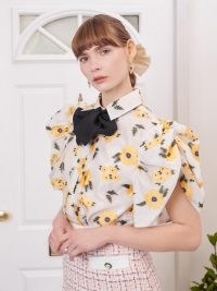 sister jane Lady Love Puff Sleeve Blouse / romantic floral volume sleeved blouses