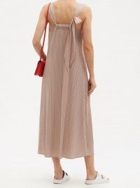 PLEATS PLEASE ISSEY MIYAKE Knotted-strap technical-pleated dress / effortless style summer dresses