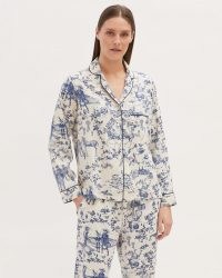 JIGSAW TOILE DE JOUY PYJAMA SHIRT / printed pyjamas / andimal and floral print PJs