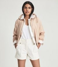 REISS TOMY LIGHTWEIGHT BOMBER JACKET PINK ~ luxe casual jackets