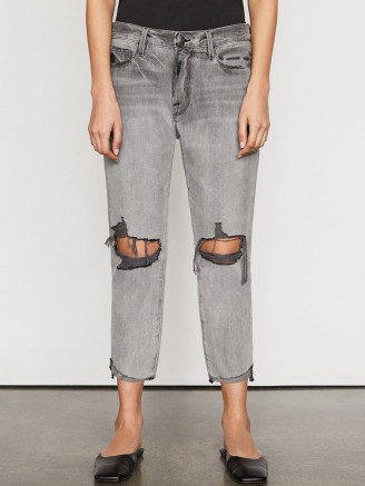 FRAME Le Garcon Front Cuff Monsoon Rips | destroyed denim jeans