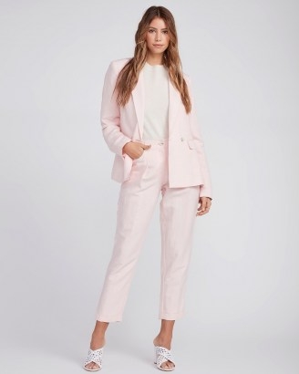 PAIGE Leema Pant Pearl Pink ~ crop leg summer trousers ~ women’s front pleat pants