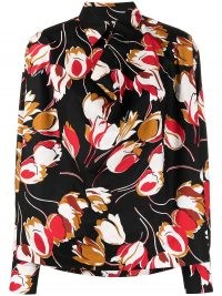 Marni tulip print long-sleeve blouse / floral blouses