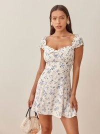 REFORMATION Pacey Dress in Lula / floral fitted bodice mini dresses