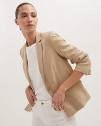 JIGSAW PORTOFINO LINEN JACKET in BAMBOO