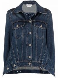 Alexander McQueen spread-collar denim jacket ~ womens classic casual jackets ~ modern classics