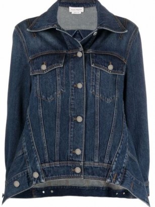 Alexander McQueen spread-collar denim jacket ~ womens classic casual jackets ~ modern classics